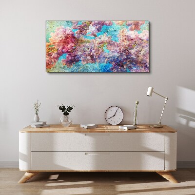 Vászonkép Virágos táj pasztell árnyalatokban