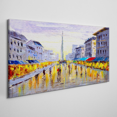 Vászonkép Golden Avenue a naplemente fényében