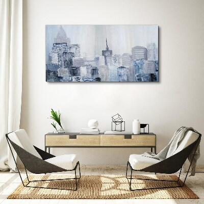 Vászonkép Szürkés-kék városi panoráma