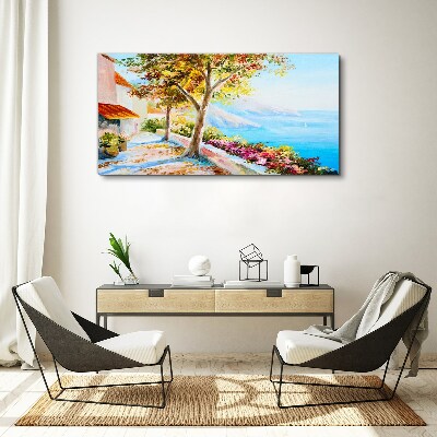 Vászonkép Nyári tengerparti táj