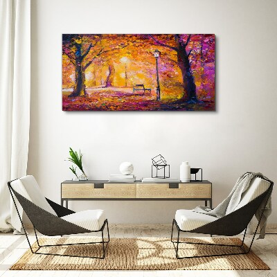 Vászonkép Arany ősz a parkban