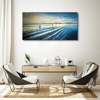 Vászonkép Csendes kikötő naplementekor