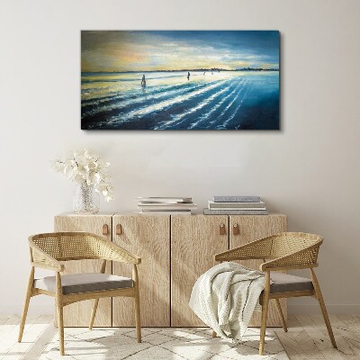 Vászonkép Csendes kikötő naplementekor