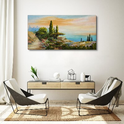 Vászonkép Békés tengerparti táj