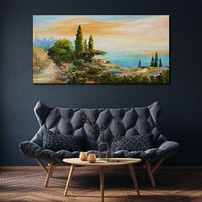 Vászonkép Békés tengerparti táj