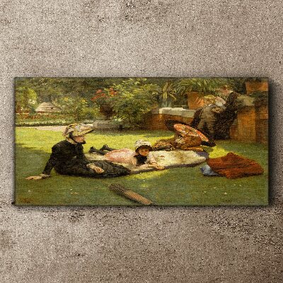 Vászonkép Nyári délután a kertben