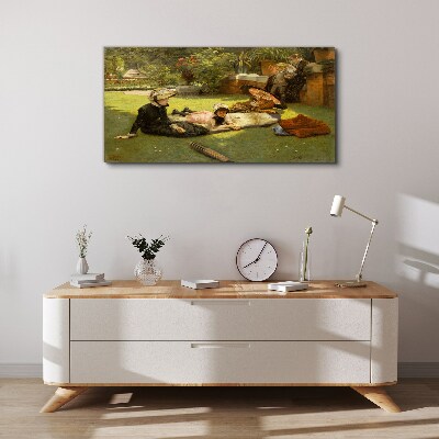 Vászonkép Nyári délután a kertben