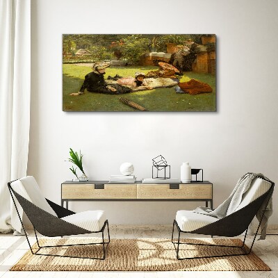 Vászonkép Nyári délután a kertben