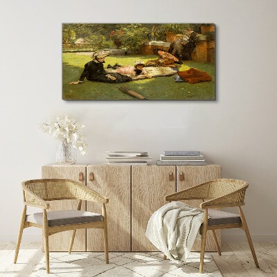 Vászonkép Nyári délután a kertben