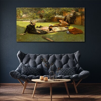 Vászonkép Nyári délután a kertben