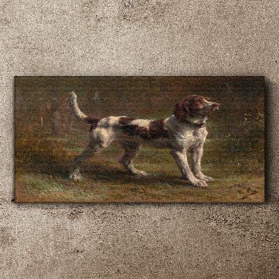 Vászonkép Portré egy kutya a természetben