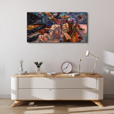 Vászonkép Zenés találkozó színekben