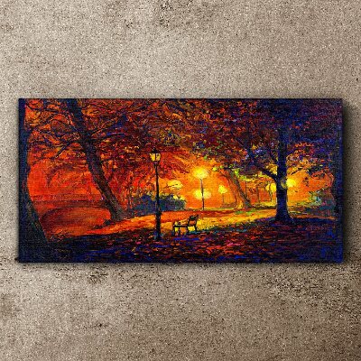 Vászonkép Arany ősz a parkban