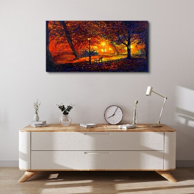 Vászonkép Arany ősz a parkban