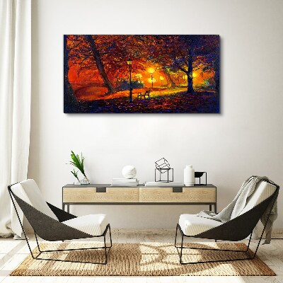 Vászonkép Arany ősz a parkban