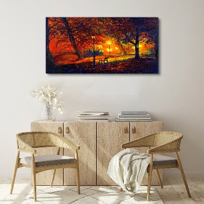 Vászonkép Arany ősz a parkban