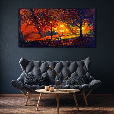 Vászonkép Arany ősz a parkban