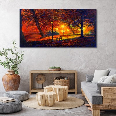 Vászonkép Arany ősz a parkban