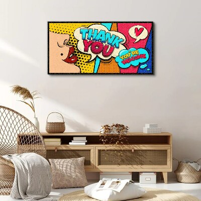 Vászonkép Pop Art: A hála kifejezése