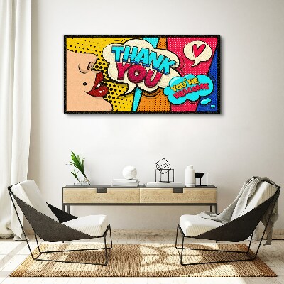 Vászonkép Pop Art: A hála kifejezése