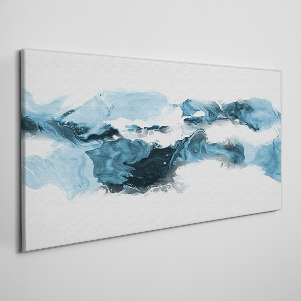 Vászonkép Az óceán hullámai a kék árnyalataiban