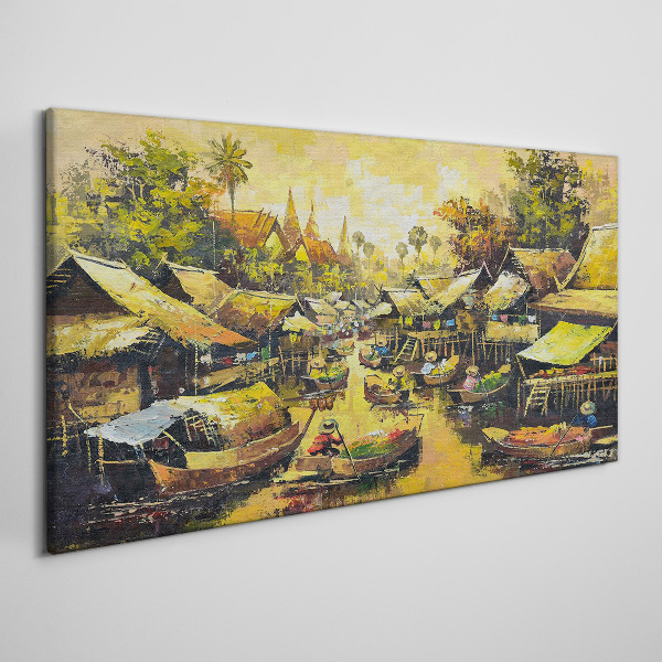 Vászonkép Trópusi víz piac