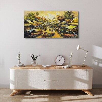 Vászonkép Trópusi víz piac