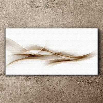 Vászonkép Arany hullámok fehér háttér