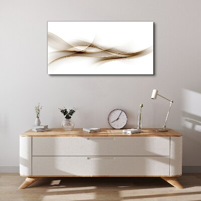 Vászonkép Arany hullámok fehér háttér