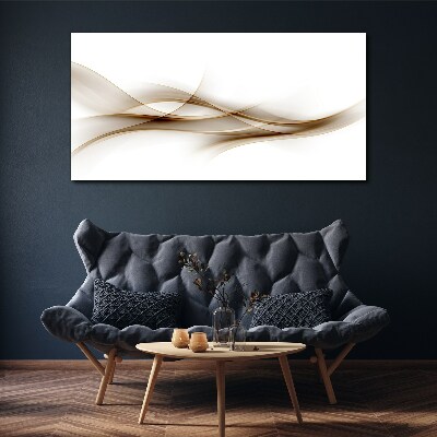 Vászonkép Arany hullámok fehér háttér