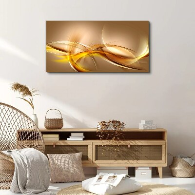 Vászonkép Az absztrakció arany hullámai