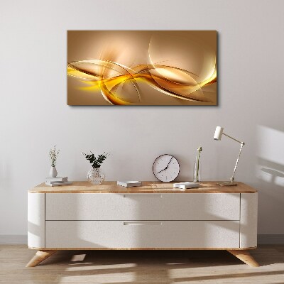 Vászonkép Az absztrakció arany hullámai