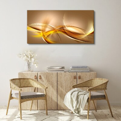 Vászonkép Az absztrakció arany hullámai