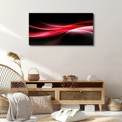 Vászonkép Dinamikus vörös és fekete hullámok