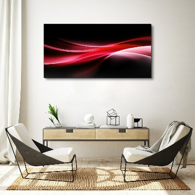 Vászonkép Dinamikus vörös és fekete hullámok