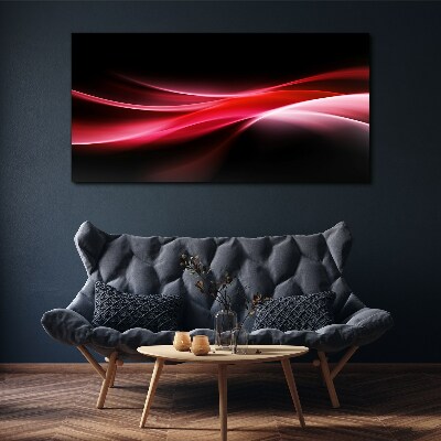 Vászonkép Dinamikus vörös és fekete hullámok