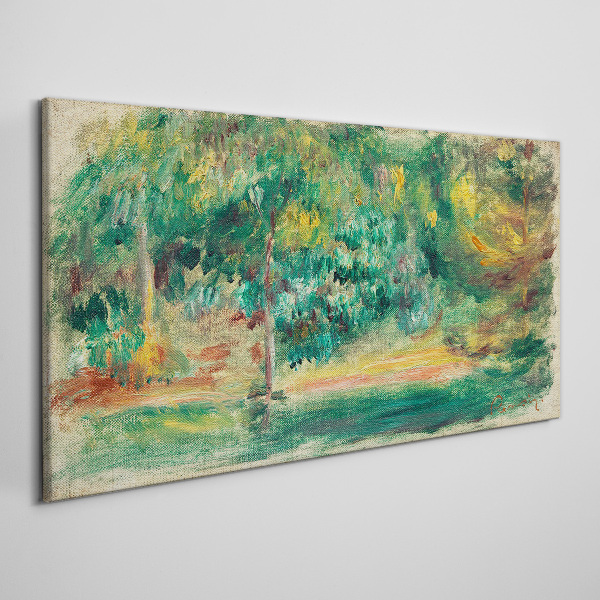 Vászonkép Zöld táj nyári fényben