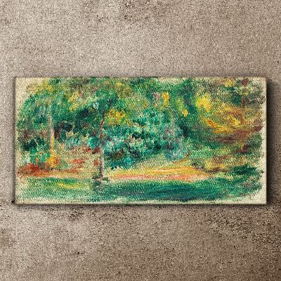 Vászonkép Zöld táj nyári fényben