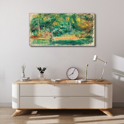 Vászonkép Zöld táj nyári fényben