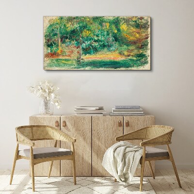 Vászonkép Zöld táj nyári fényben