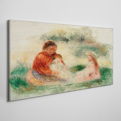 Vászonkép Családi pasztell színekben