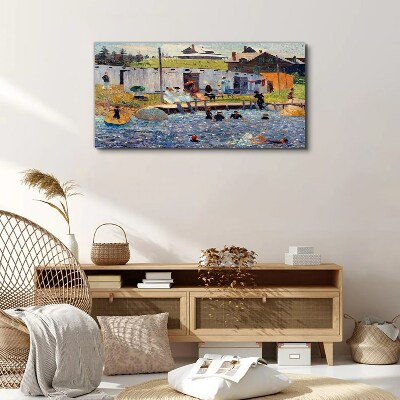 Vászonkép Egy nyári nap a tónál