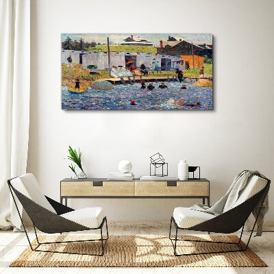 Vászonkép Egy nyári nap a tónál