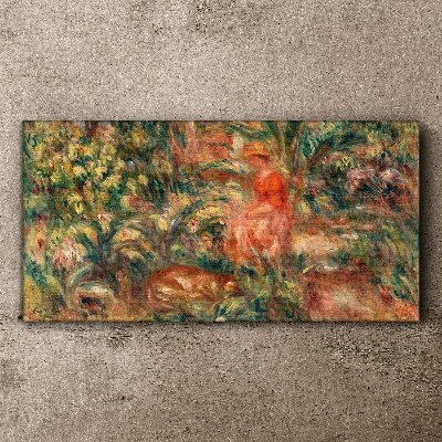 Vászonkép Nyári délután a kertben