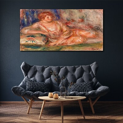 Vászonkép Egy csendes pillanat virágokkal a háttérben