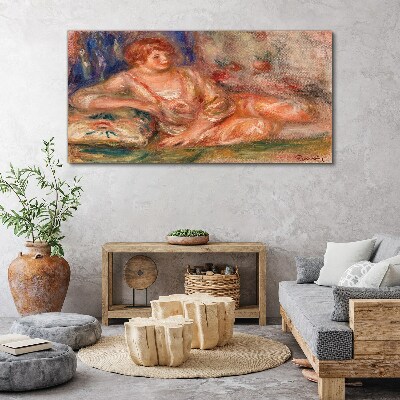 Vászonkép Egy csendes pillanat virágokkal a háttérben