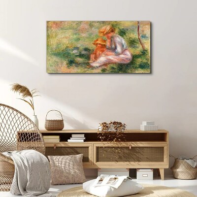 Vászonkép Anya és lánya a nyári napon