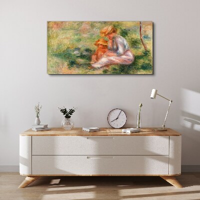 Vászonkép Anya és lánya a nyári napon