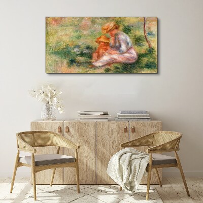 Vászonkép Anya és lánya a nyári napon