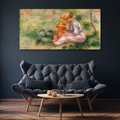 Vászonkép Anya és lánya a nyári napon